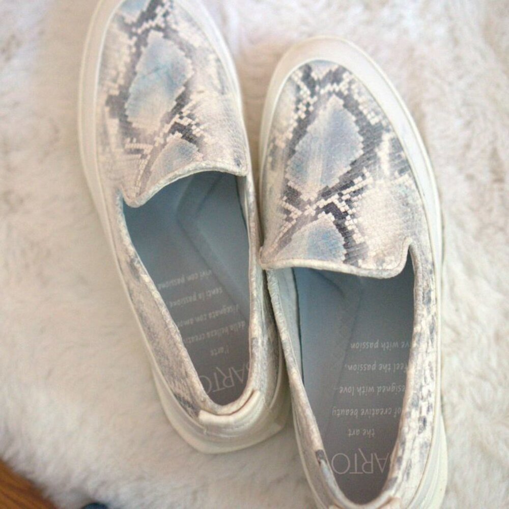 Sarto snakeskin slip on sneakers